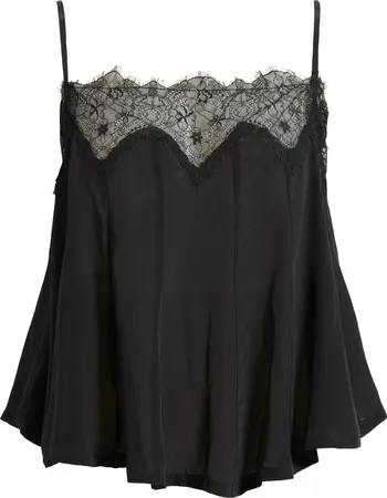 Free People Make Me Yours Eyelash Satin Lace Camisole | Nordstrom | Nordstrom