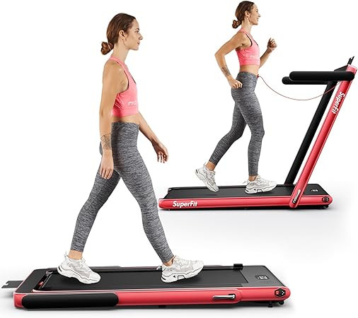 Goplus 2 in 1 Folding Treadmill, 2.25HP Superfit Under Desk Electric Treadmill, Installation-Free... | Amazon (US)