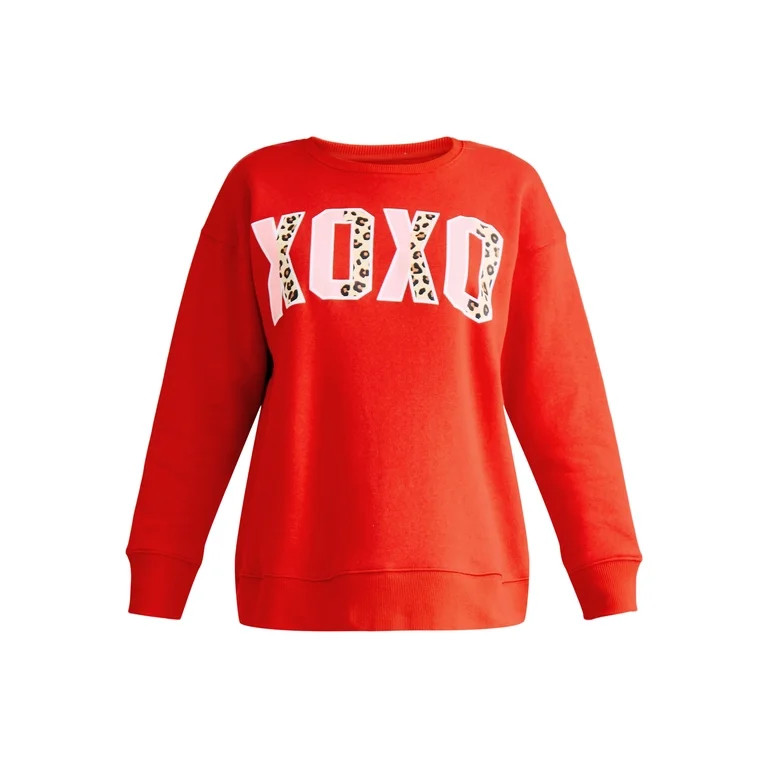 Valentine’s Day Women's Graphic Sweatshirt from Way to Celebrate, Sizes S-XXXL | Walmart (US)