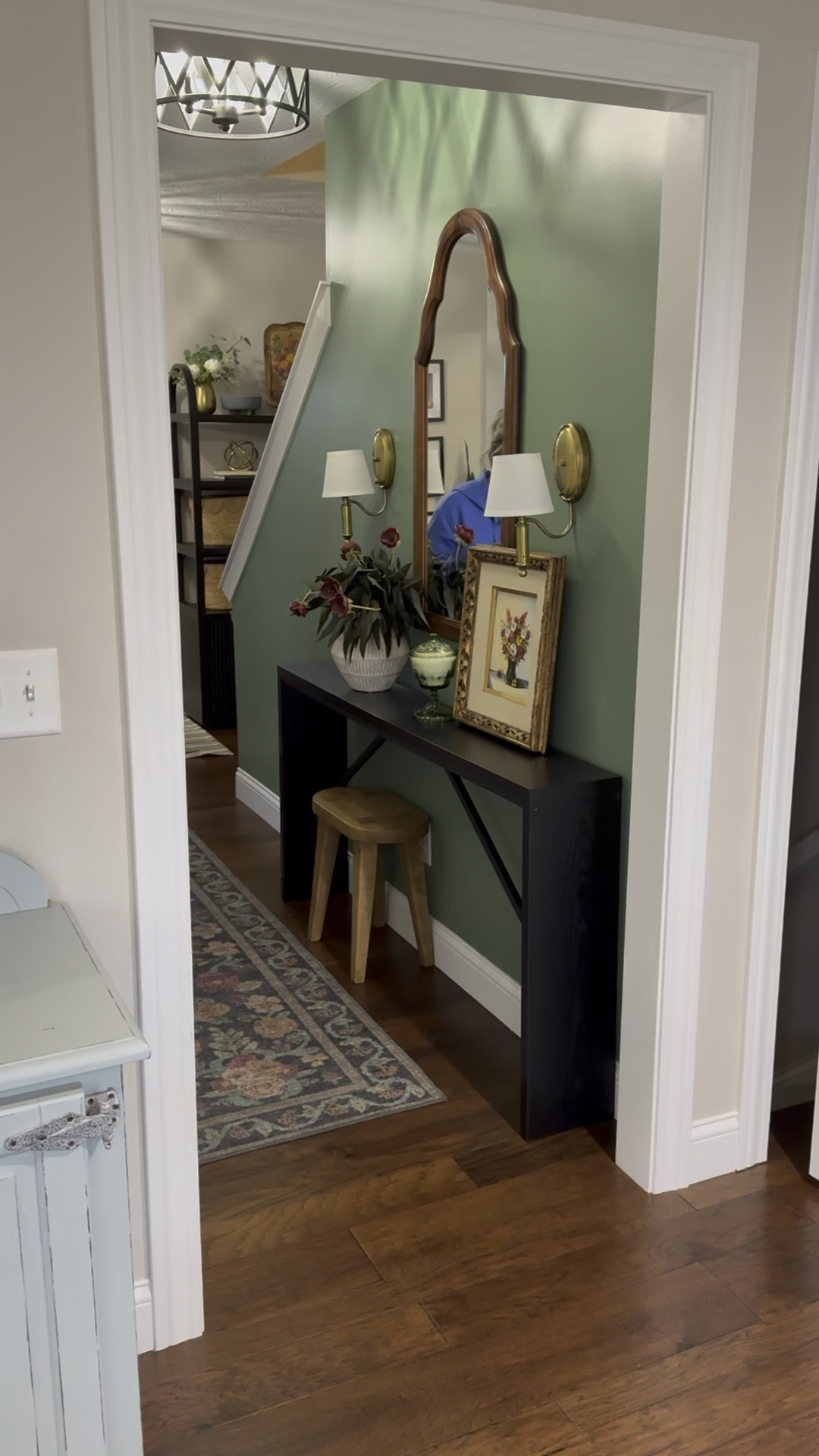 Oval wood stools and designer look for less black console table both back in stock and ON SALE! 

#LTKStyleTip #LTKHome #LTKWatchNow