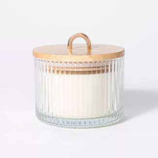 13oz Ribbed Glass 3-Wick Mandarin Orange Blossom Candle - Threshold™ designed with Studio McGee | Target