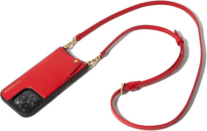 Bandolier Emma Crossbody Wallet Phone Case for iPhone 16 Pro Max. 100% Genuine Pebble Leather. Ad... | Amazon (US)