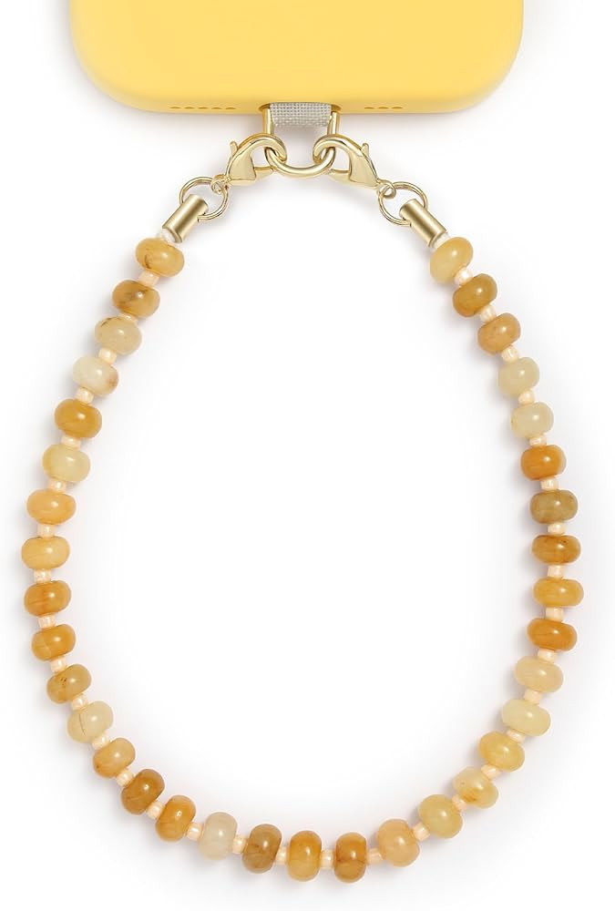 Natural Stone Phone Charm, Beaded Healing Phone Wrist Strap, Handmade Cellphone Chain Lanyard wit... | Amazon (US)