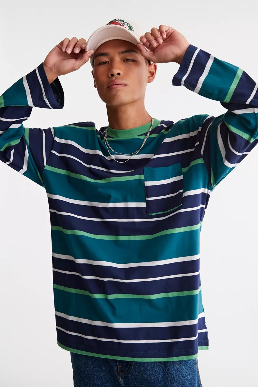 UO Striped Oversized Long Sleeve Tee | Urban Outfitters (US and RoW)