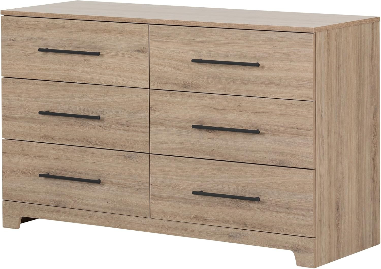 South Shore Primo 6-Drawer Double Dresser, Rustic Oak | Amazon (US)