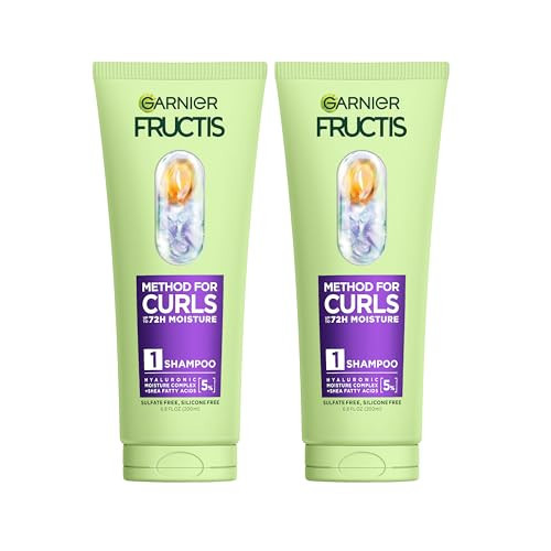 Garnier Fructis Method for Curls Moisture Filling Curly Hair Shampoo with up to 5% Hyaluronic Moisture Complex, Designed and Tested for 2C to 4C Curls and Coils, 6.8 fl oz | Amazon (US)