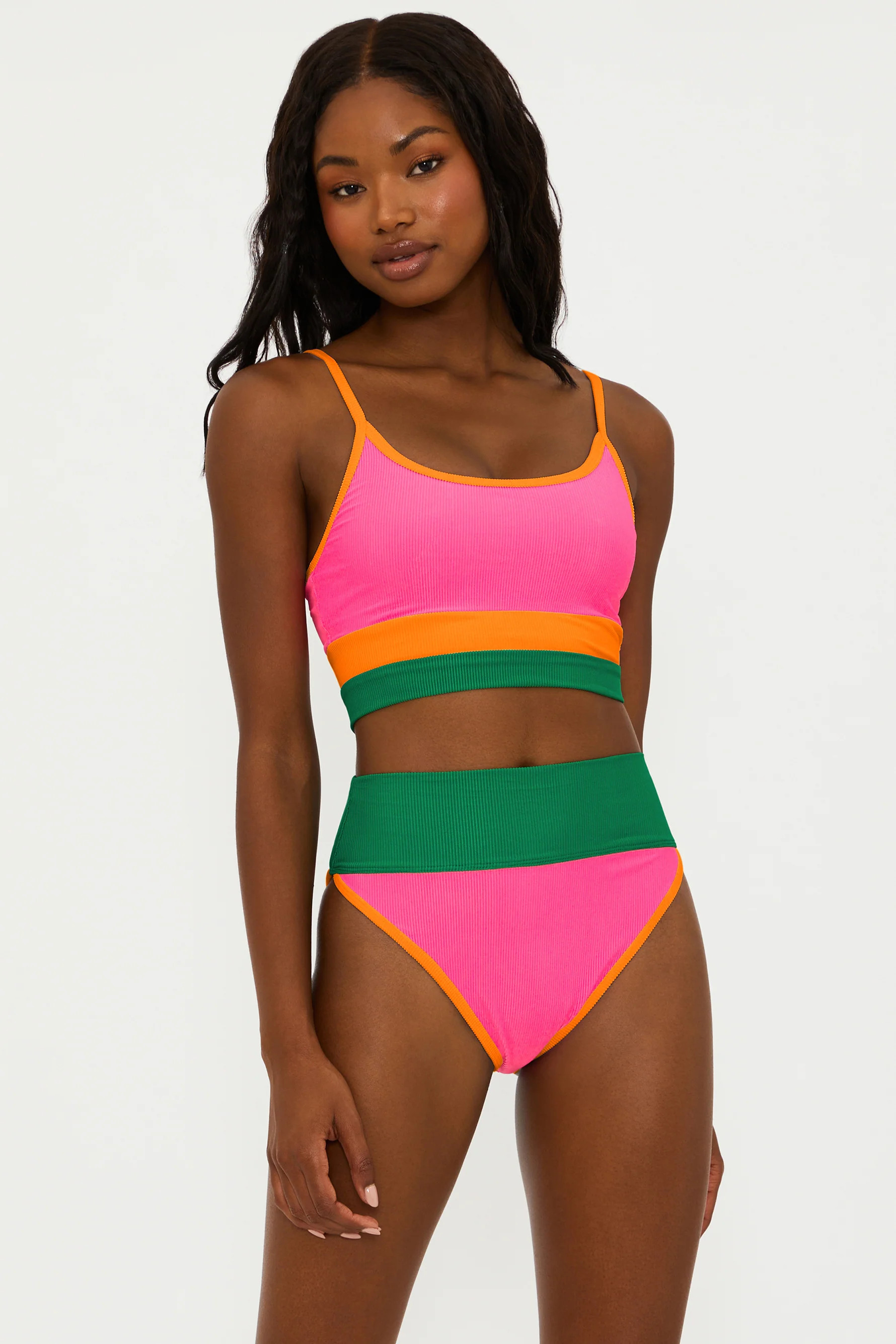 Emmy Bottom Strawberry Colorblock | Beach Riot