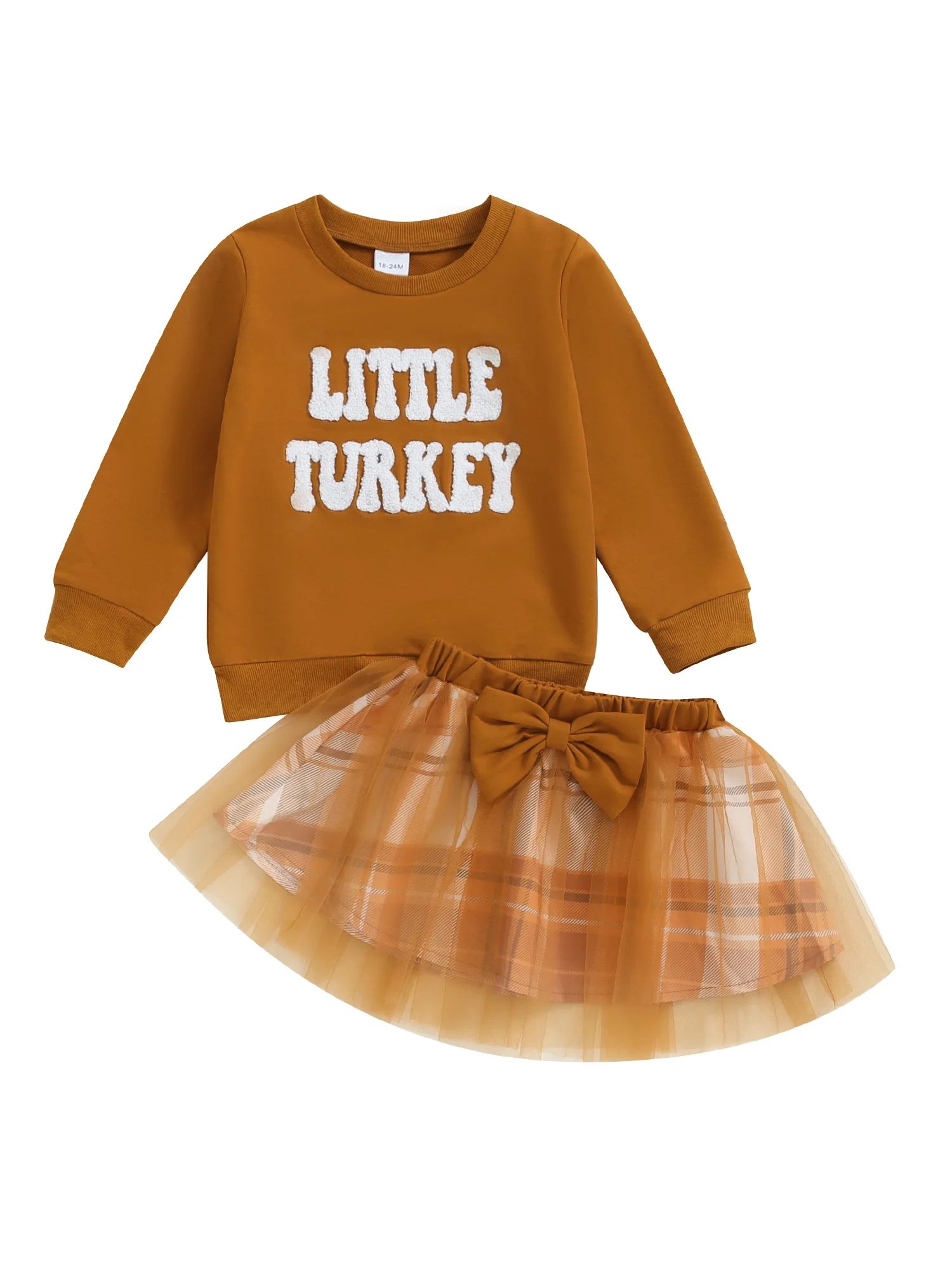 Toddler Halloween Outfit Baby Girl Boo Witches Shirt Long Sleeve Sweatshirt and Tulle Skirts Litt... | Walmart (US)