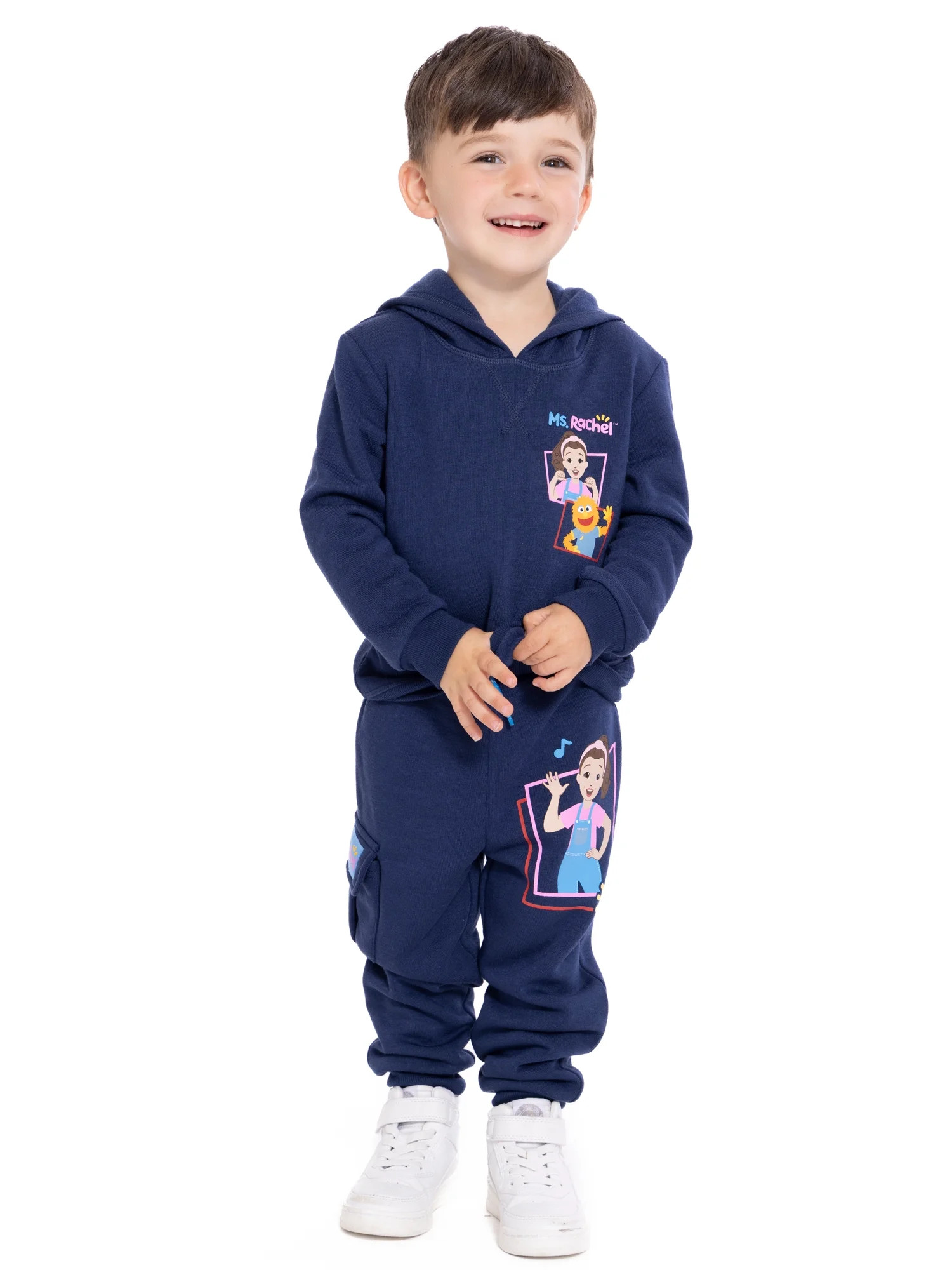 Ms. Rachel Conjunto de Pantalones Deportivos y Sudadera con Capucha con Gráfico para Niños Pequ... | Walmart (US)