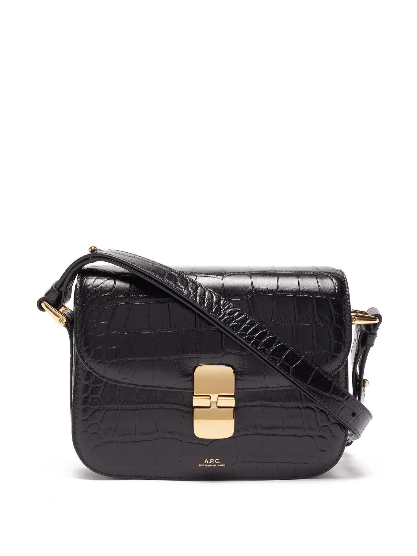 Grace small croc-effect leather cross-body bag | Matches (UK)