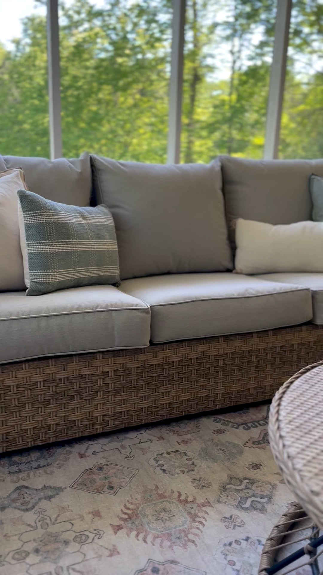 The best affordable outdoor furniture set! We have had this Better Homes and Garden set for years. It’s so comfortable and comes with a couch, two chairs and a side table. You can also buy the piece separately. Buy it now, before spring. It sells out every year  