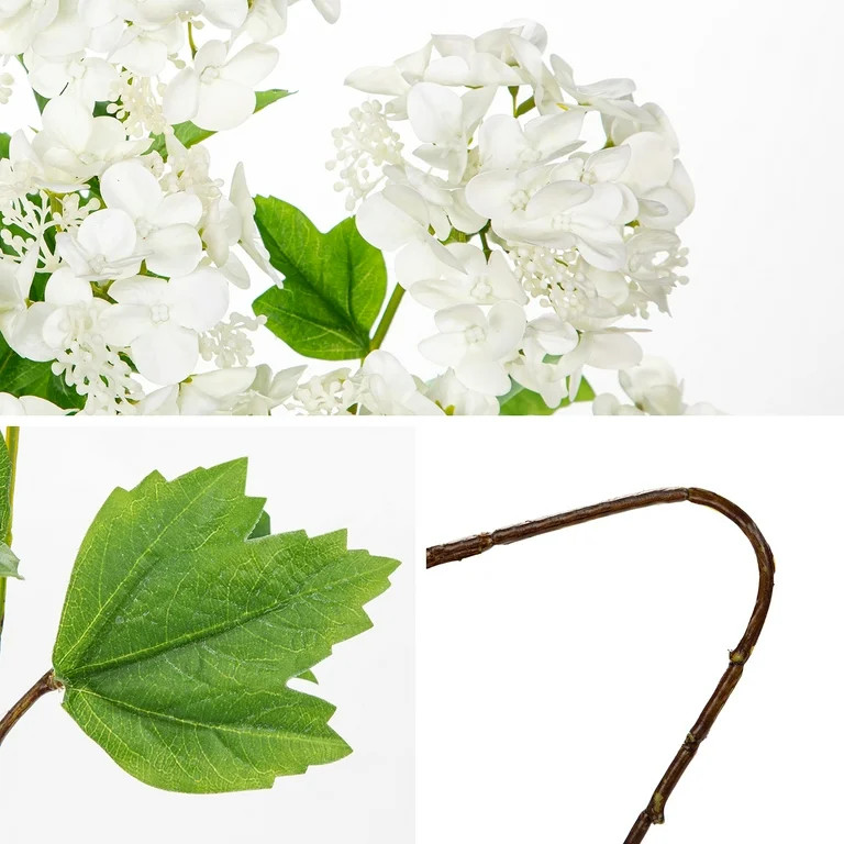 5 Pcs Artificial Hydrangea Flowers 19"Stem Artificial Flower White Faux Hydrangeas with 5 Flower ... | Walmart (US)