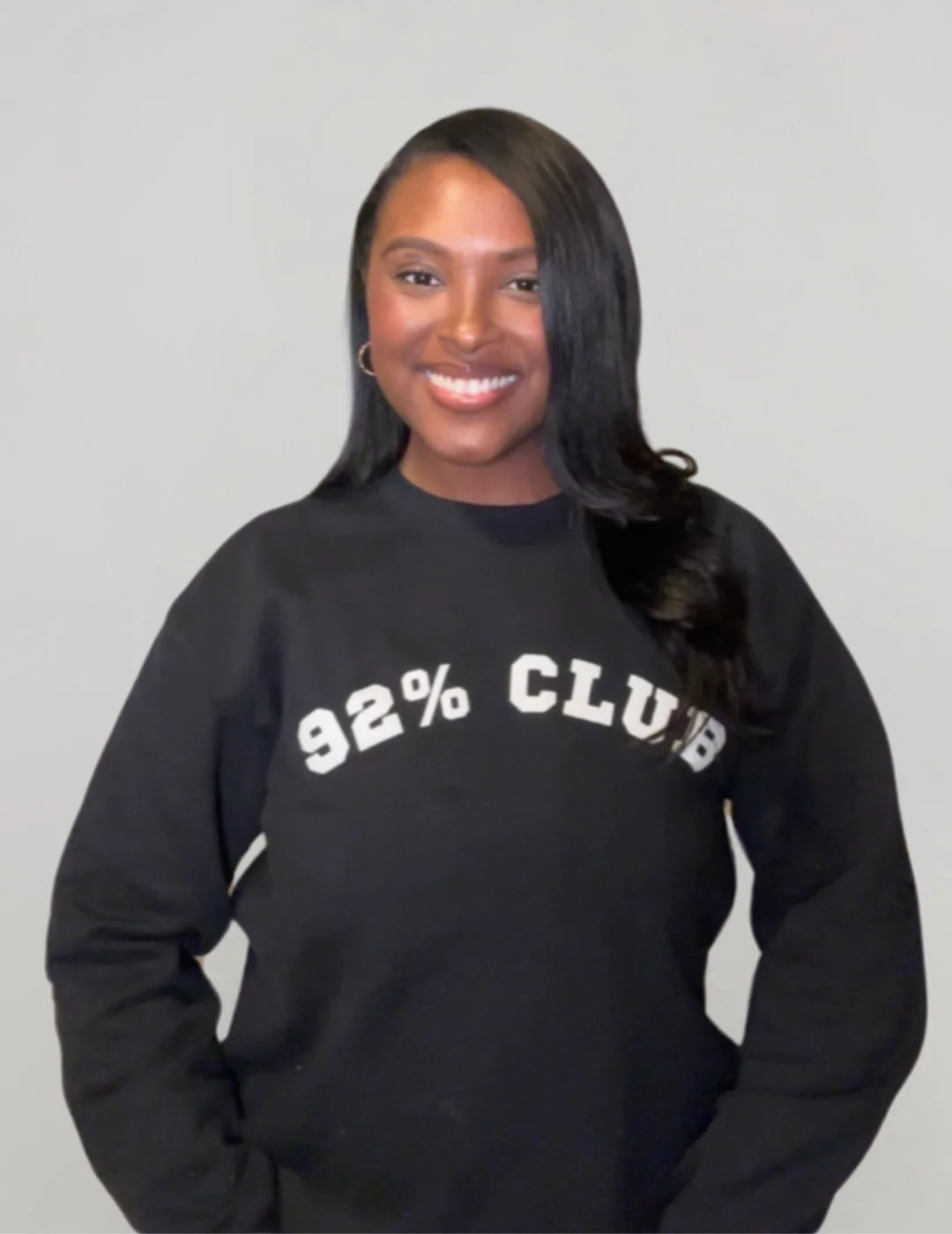 92% Club Crewneck | Black Woman on a Mission