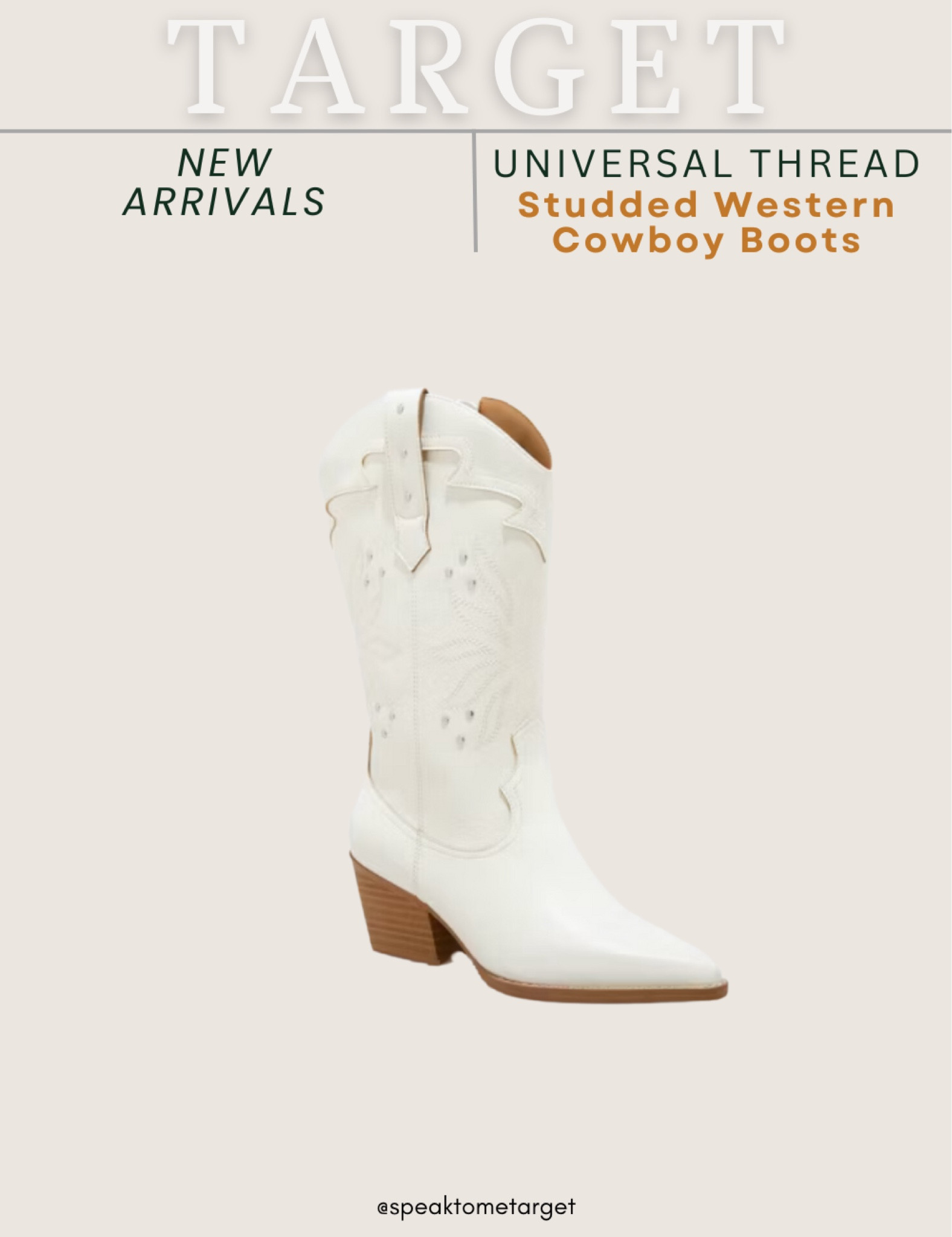 New at Target! Universal Thread studded western cowboy boots 

#LTKStyleTip #LTKFindsUnder50 #LTKShoeCrush