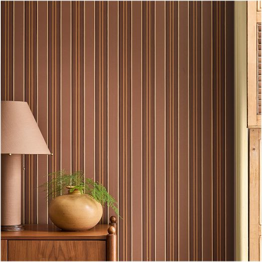 Pierce & Ward Wide Multi-Stripe Wallpaper | West Elm (US)