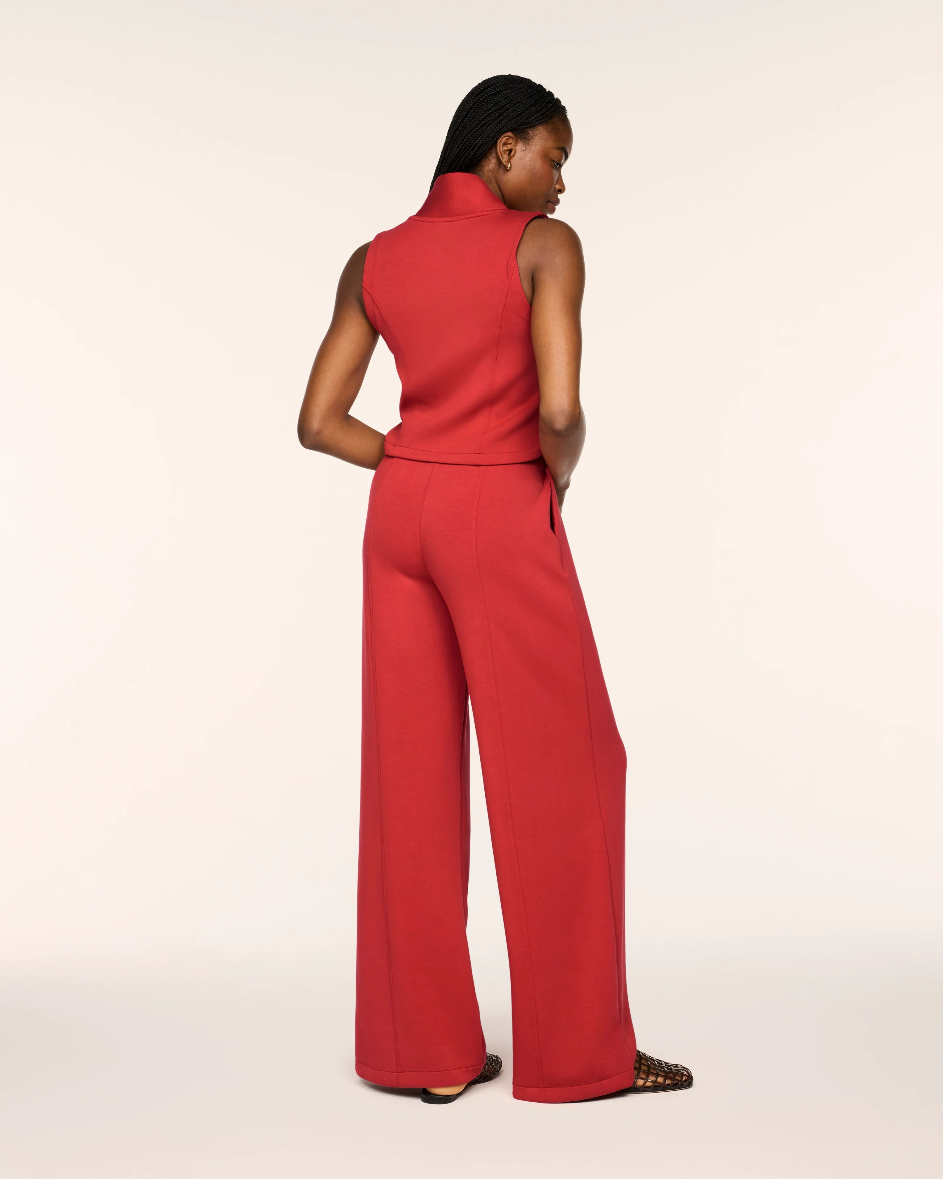 Shawl Collar Half Zip Jumpsuit | Spanx
