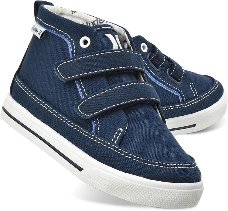 Hurley Kids Toddler and Little Kids Tedd Canvas Sneakers with Straps High Cut Skateboarding Shoes... | Amazon (US)