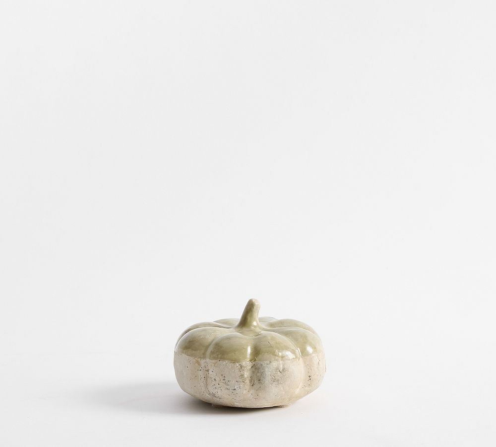 French Glaze Green Pumpkin, X-Small | Pottery Barn (US)