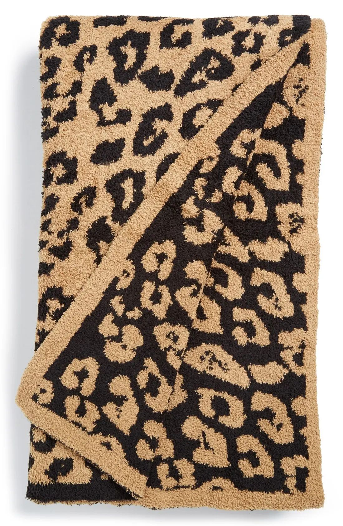 Barefoot Dreams(R) In the Wild Throw Blanket in Midnight/Camel at Nordstrom | Nordstrom