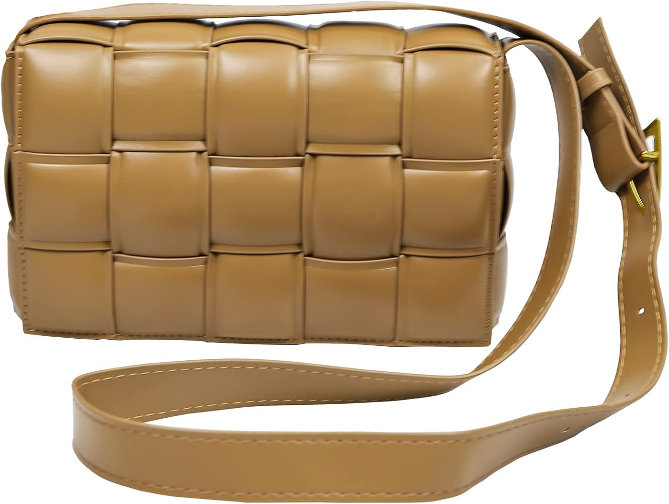 Padded Cassette Crossbody bag Woven Crossbody Handbag Purse for Women, Small Shoulder Messenger Bag  | Amazon (US)