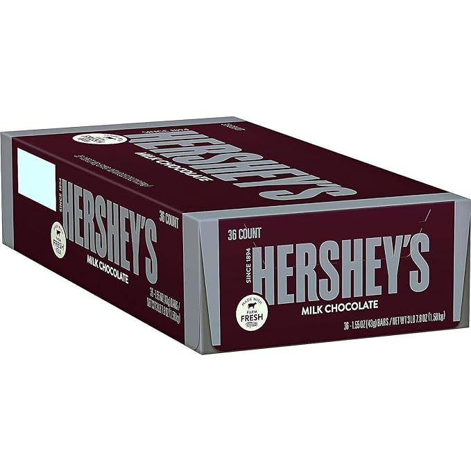 HERSHEY'S Milk Chocolate Bars - 36-ct. Box, 59 ounces | Amazon (US)