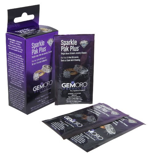 GemOro 0937 Sparkle Pak Plus Single Dose Ultimate Jewelry Cleaner for 1 to 1.5-Pint Ultrasonic Clean | Amazon (US)