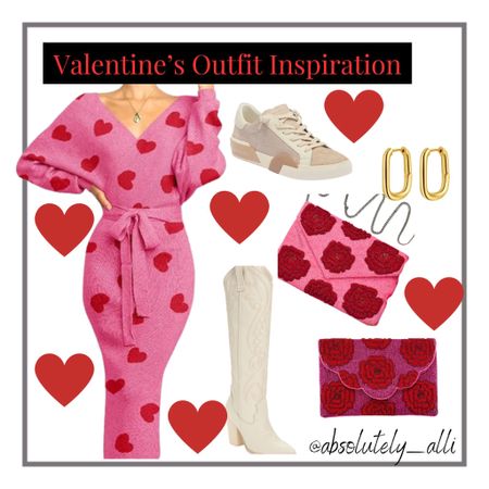 Valentines Day outfit | valentines outfit | pink dress | red dress | valentines accessories 

#LTKfindsunder100 #LTKitbag #LTKshoecrush