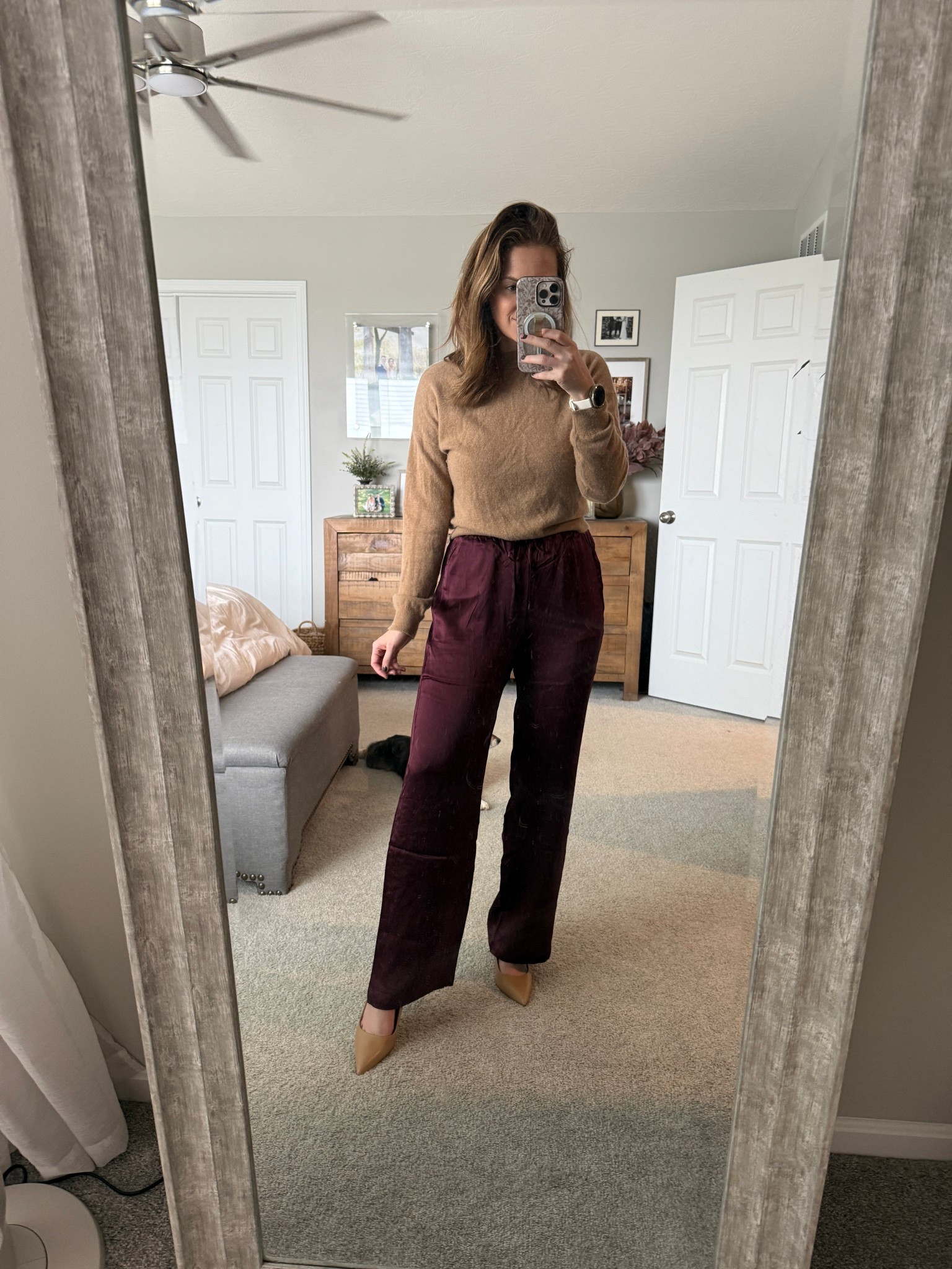 Holiday silk pants - wearing size small, TTS
5'4", 135lbs 

#LTKHoliday #LTKWorkwear #LTKGiftGuide