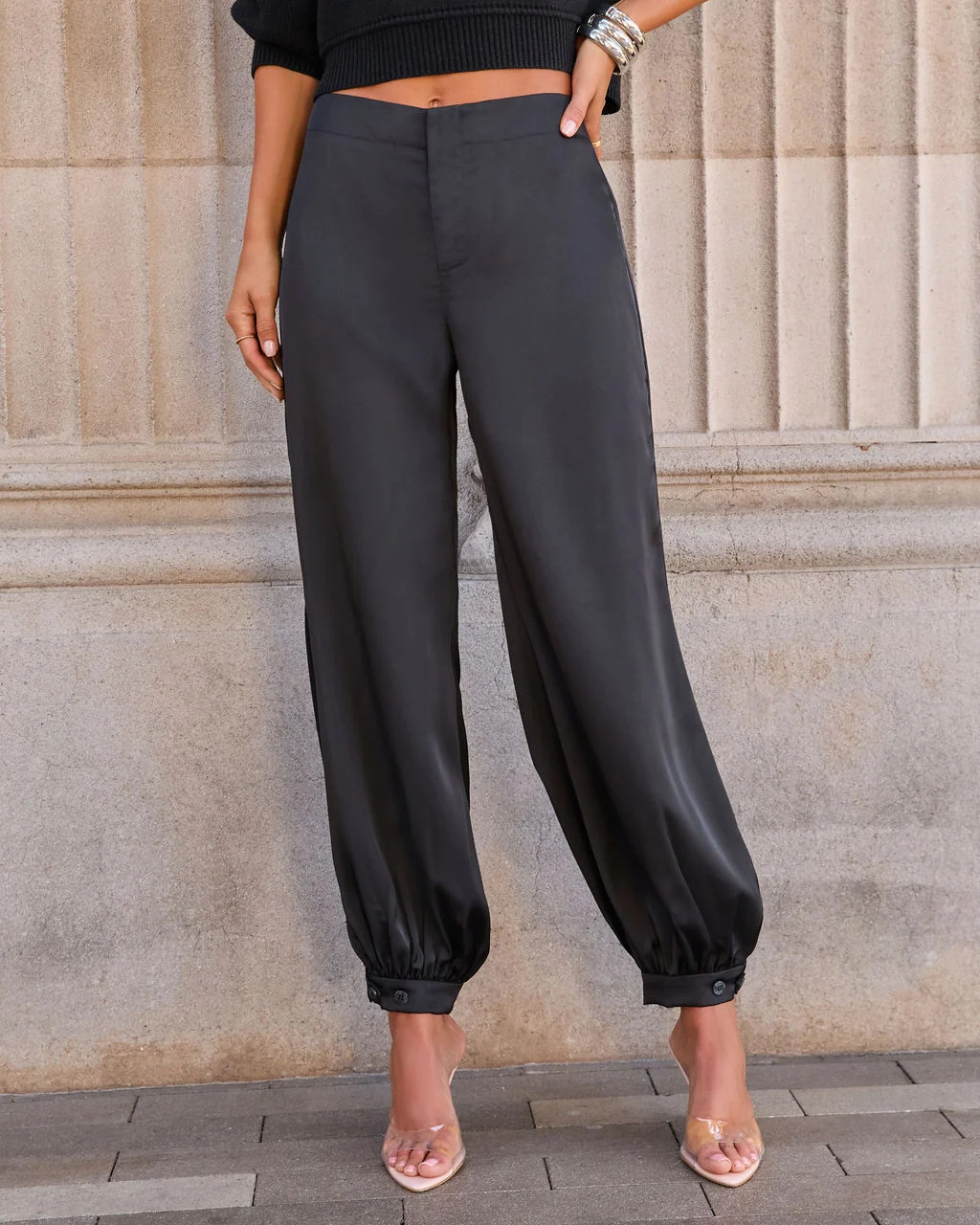 Forward Feeling Satin Joggers | VICI