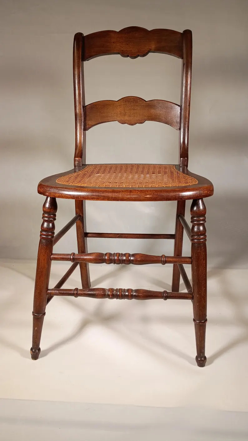 antique ladderback dining chair 1875 and 1890 | Etsy (Global)