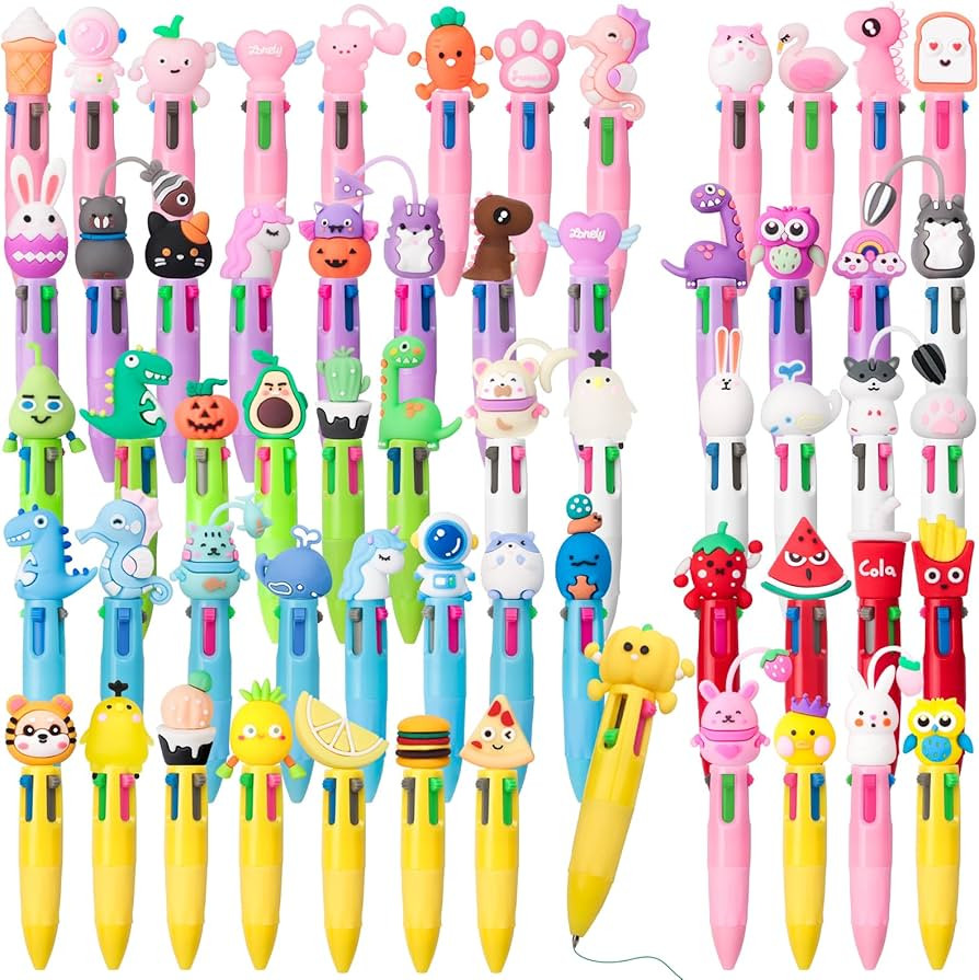 Mini Multicolor Pens in One 4-in-1 Cute Pens Bulk, 60 Ballpoint Pen for Birthdays Party Favors Gi... | Amazon (US)