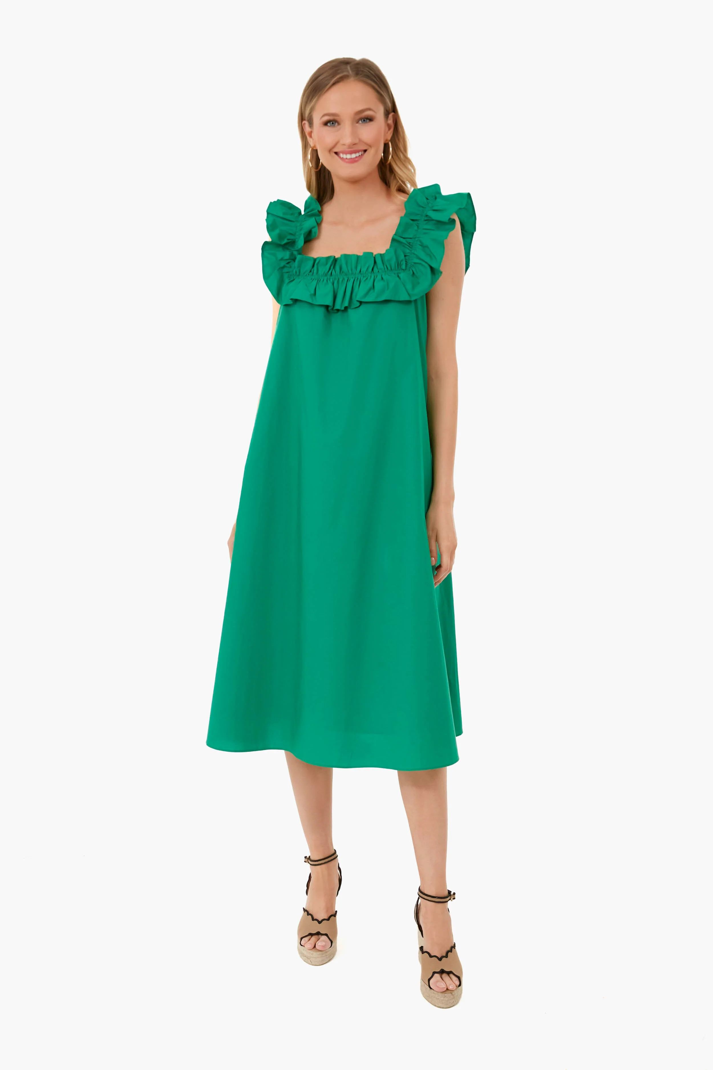Green Maria Midi Dress | Tuckernuck (US)