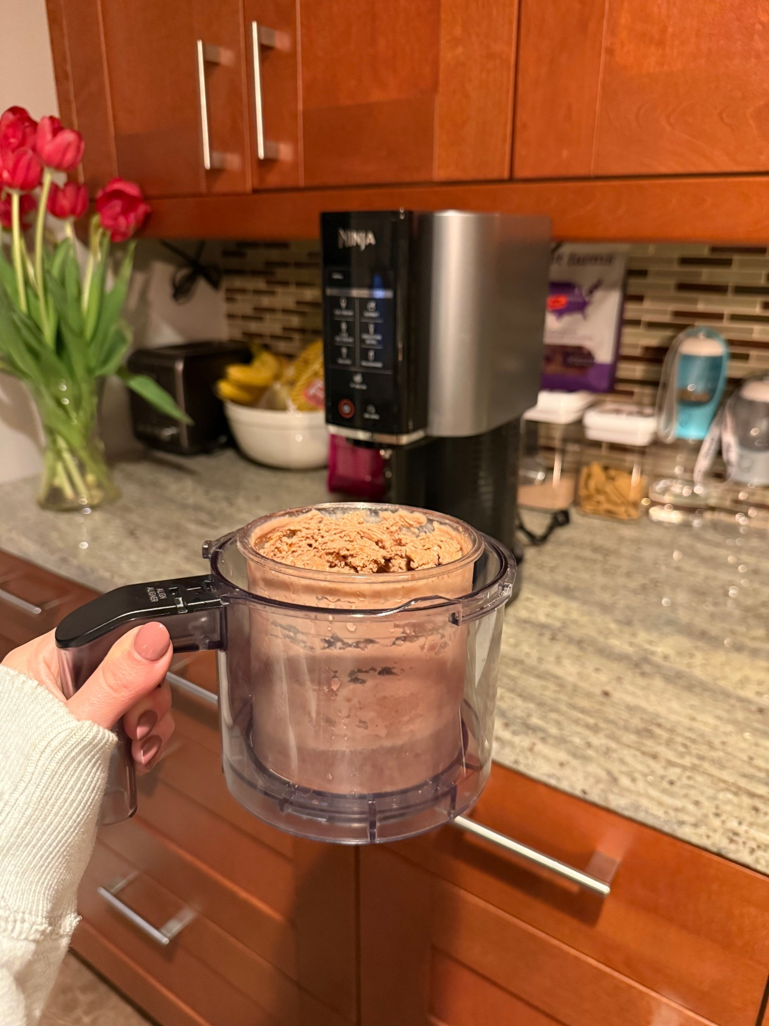 One of the best purchases I’ve ever made! If you have a sweet tooth this is such lifesaver! I do chocolate milk & a little bit of sugar free chocolate pudding and it tastes exactly like ice cream! & mix in anything you want!



#LTKHome #LTKfoodie #LTKActive