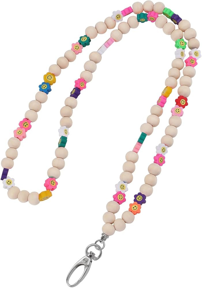 DUXAA Fashion Wooden Beaded Lanyard - Portable teacher lanyards, Lanyard for Teachers Suitable fo... | Amazon (US)