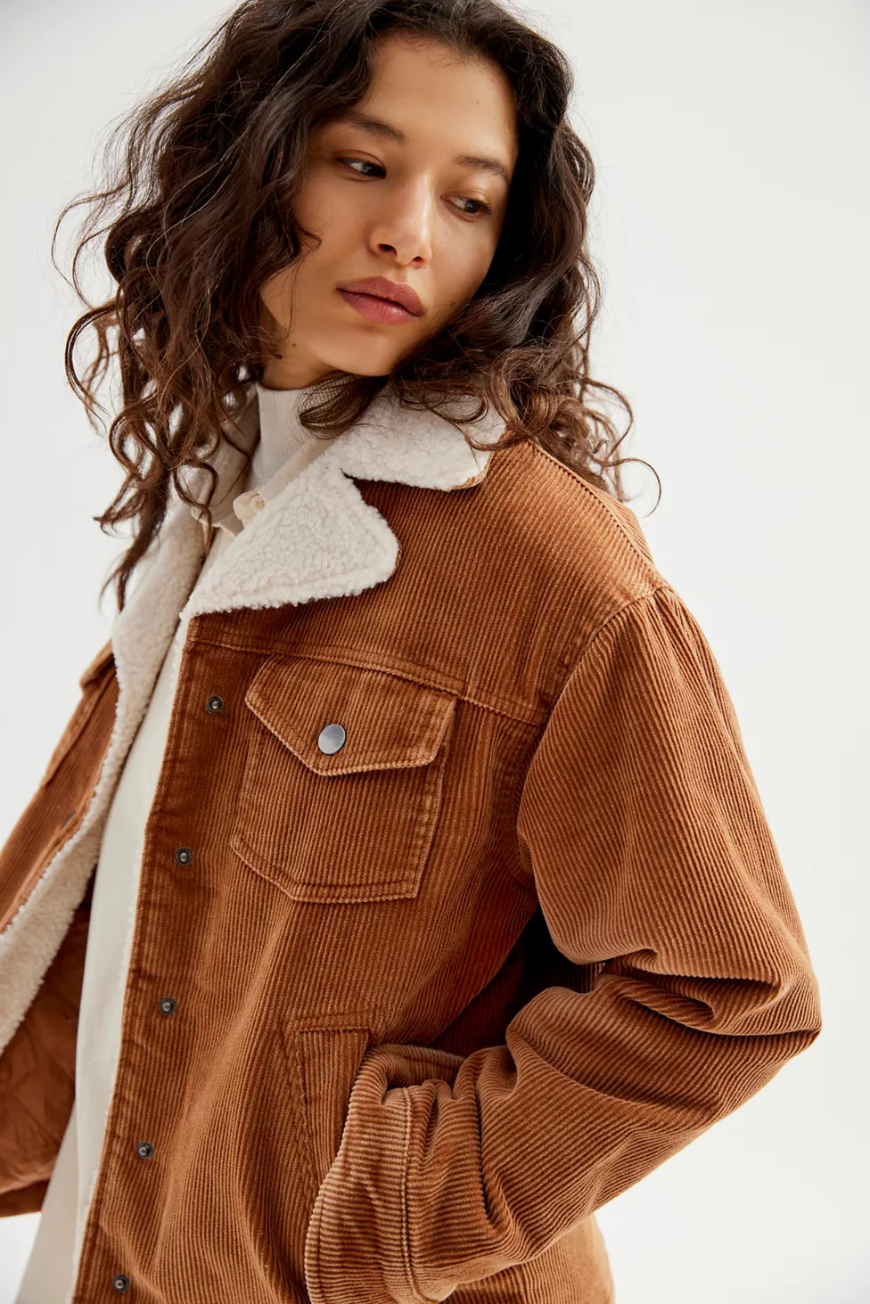 UO Melanie Corduroy Sherpa Jacket | Urban Outfitters (US and RoW)