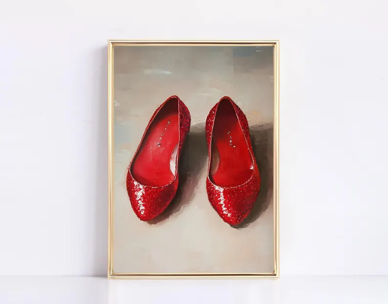 Ruby Red Dorothy Slippers Valentines Digital Vertical Print Wicked Digital Art Valentines Wizard ... | Etsy (US)