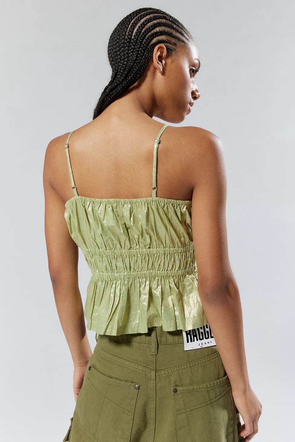 Basic Pleasure Mode Flubber Ruched Cami | Urban Outfitters (US and RoW)