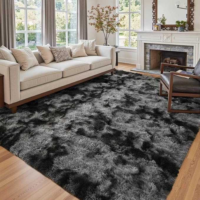 6x9 Ft Large Shag Rugs for Living Room Decor, Tie-Dyed Ultra Soft Fluffy Furry Area Rugs for Bedr... | Amazon (US)