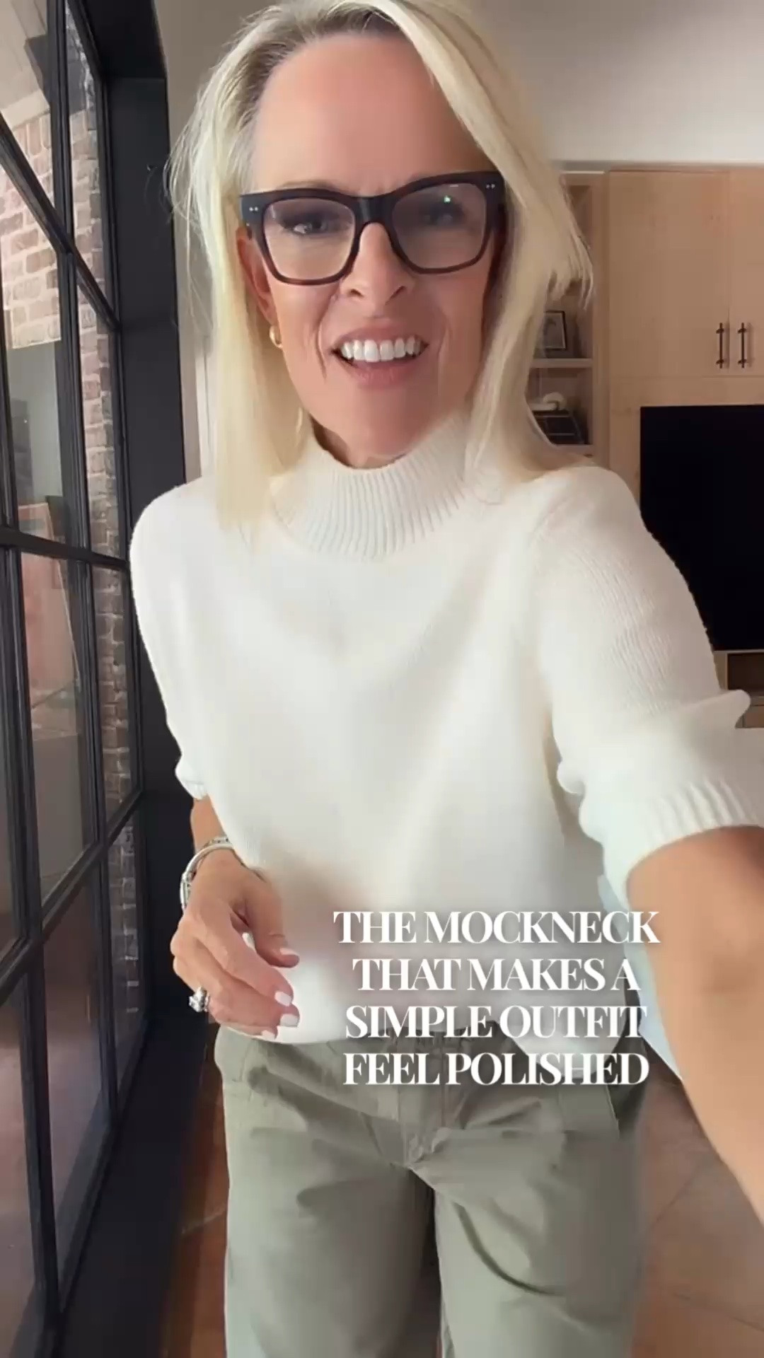 I’ve been on the hunt for a really good short-sleeve mockneck, and I was so happy to find one I love. I sized up to a medium for a more relaxed look and bought it in two colors.

Here I paired the white mockneck with relaxed wide-leg pants and sneakers, but I can see it working just as easily with jeans, trousers, or a skirt. It’s such a versatile wardrobe staple when you want an outfit to feel simple but polished.

#LTKootd #LTKSeasonal #LTKgrwm