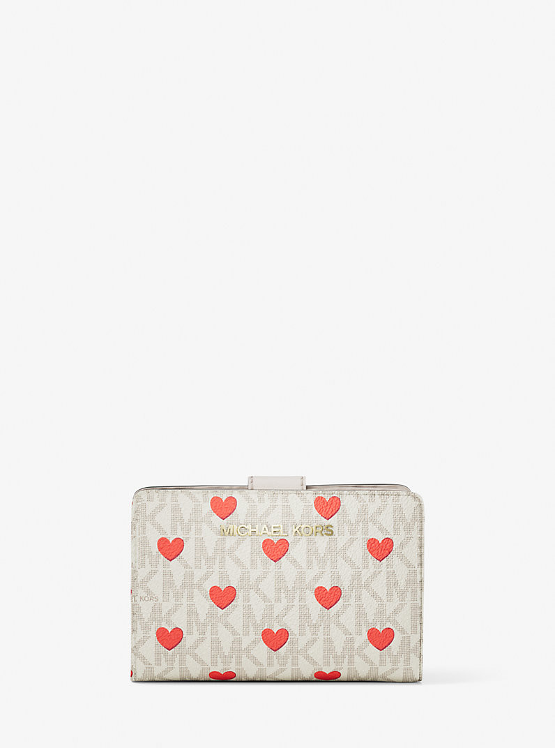 Jet Set Medium Printed Signature Logo Bi-Fold Wallet | Michael Kors US