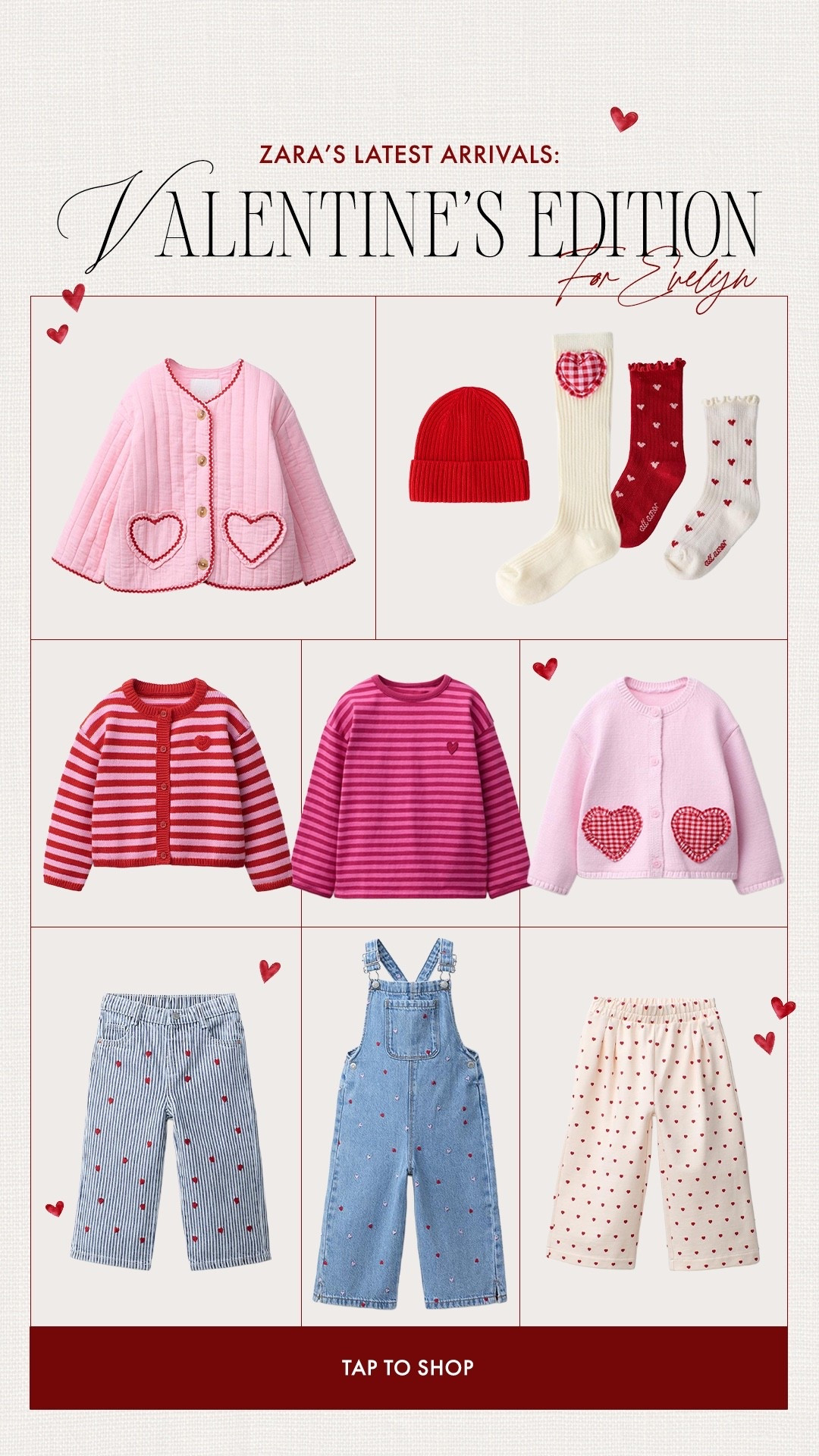 Zara kids new arrivals: for Evelyn! So many adorable heart prints and all the gingham ❤️😍 I love! So hard to narrow everything down! 

Toddler girl clothes, girl mom, girl outfits, toddler overalls, striped cardigans 

#LTKmomlife #LTKValentine #LTKKids