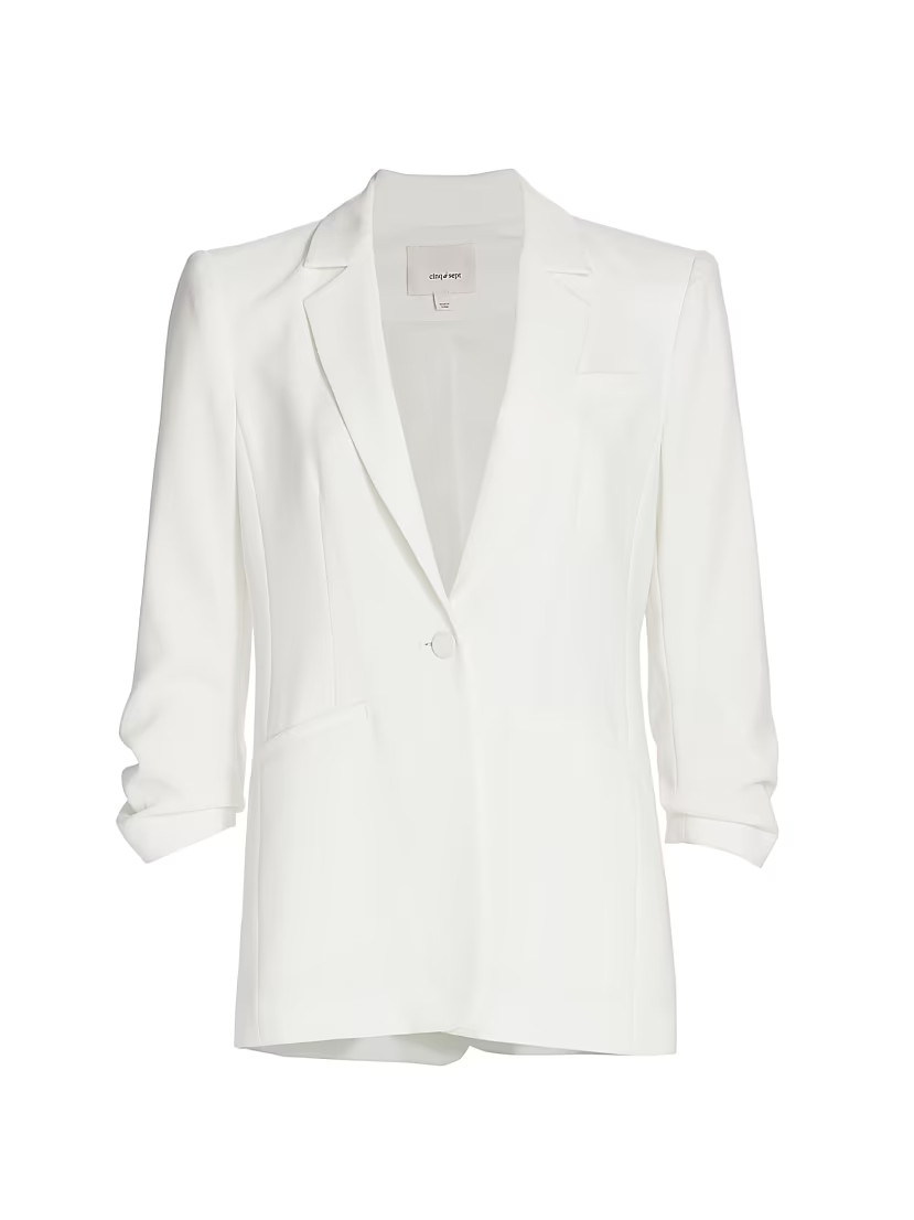 Khloe Crepe Ruched Blazer | Saks Fifth Avenue