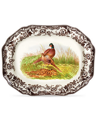 Spode Woodland Pheasant Octogonal Platter - Macy's | Macy's