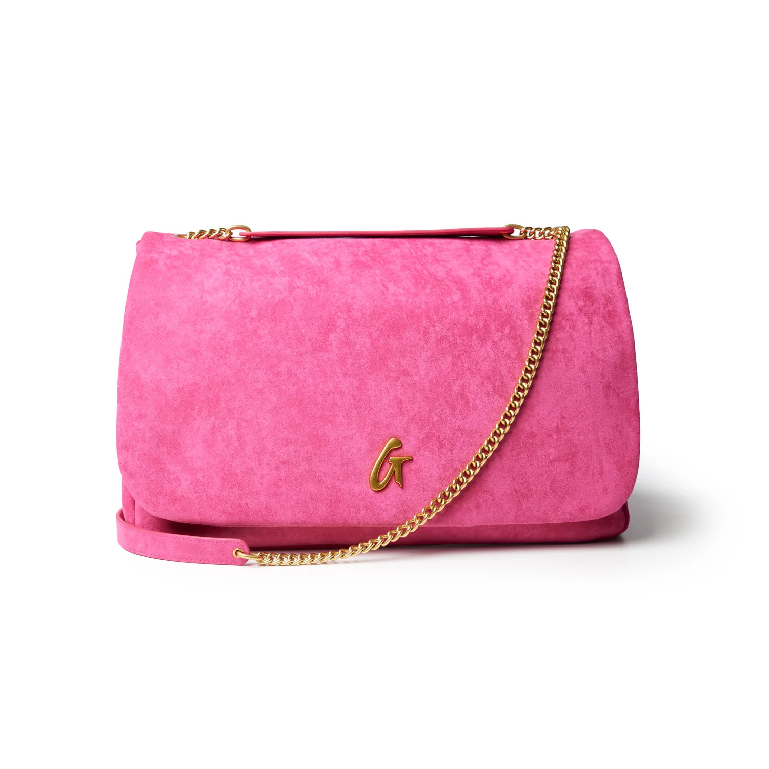 LARGE SUEDE FLAP BAG - HOT PINK | Glam-Aholic Lifestyle