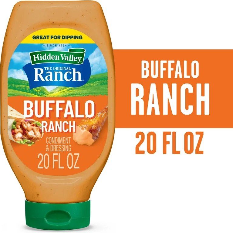Hidden Valley Gluten Free Buffalo Ranch Dipping Sauce, Topping and Dressing, 20 fl oz | Walmart (US)