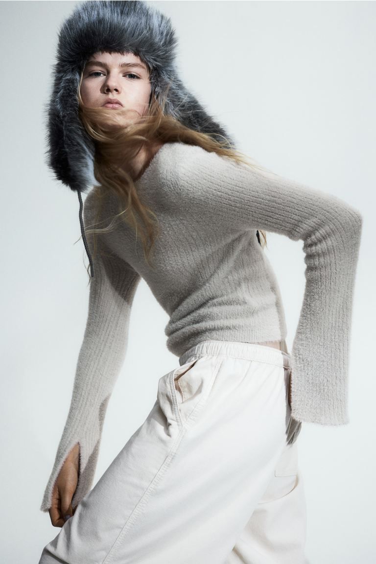 Rib-knit Sweater - Light gray - Ladies | H&M US | H&M (US + CA)