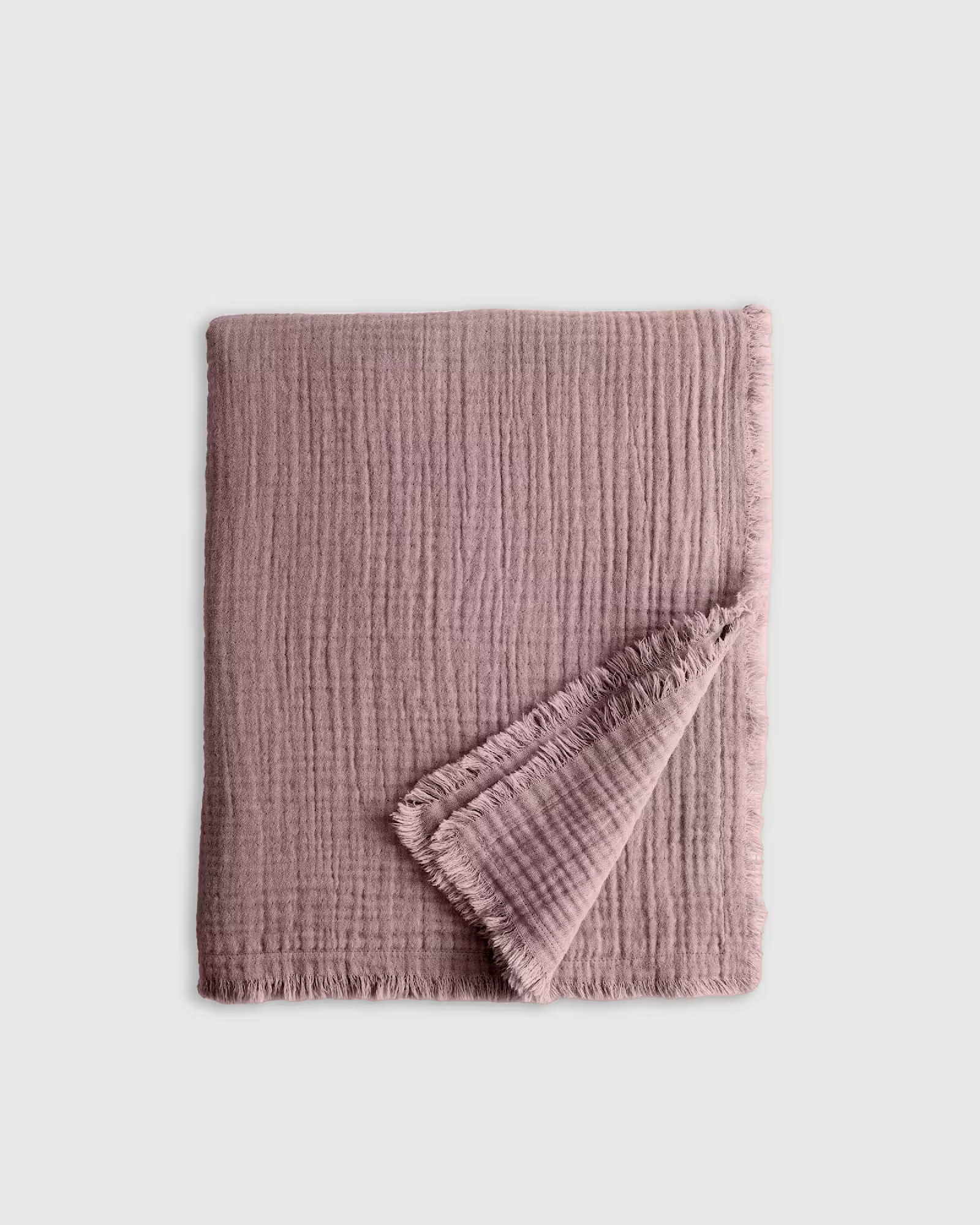 Organic Airy Gauze Throw in Fig | Quince
