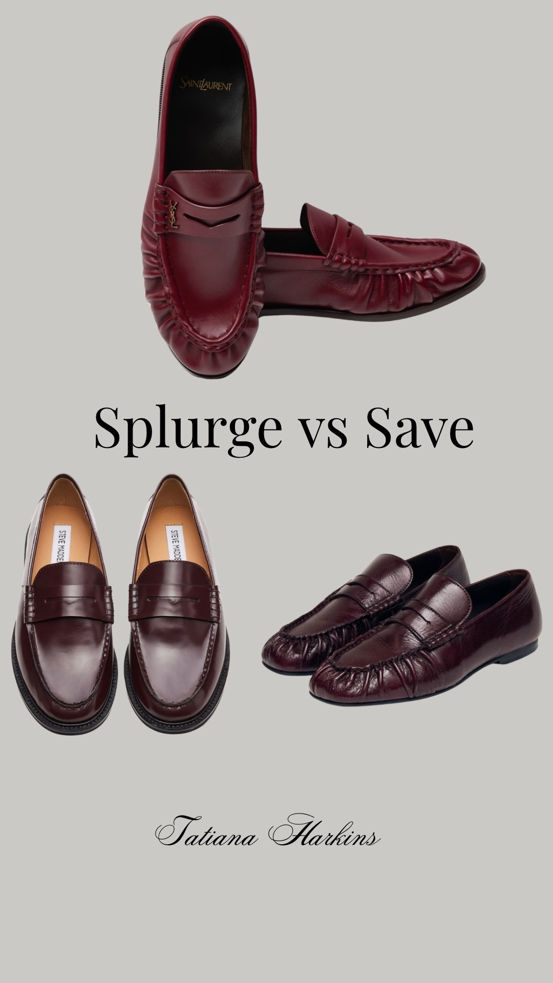 Burgundy loafers.
YSL loafers.
YSL loafers dupes.


#LTKOver40 #LTKU #LTKShoeCrush