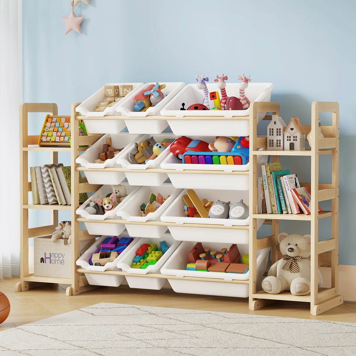Toy Storage Organizer - Toy Organizers And Storage With Bookshelf, Toy Storage Shelf With 4 Shelv... | Wayfair North America