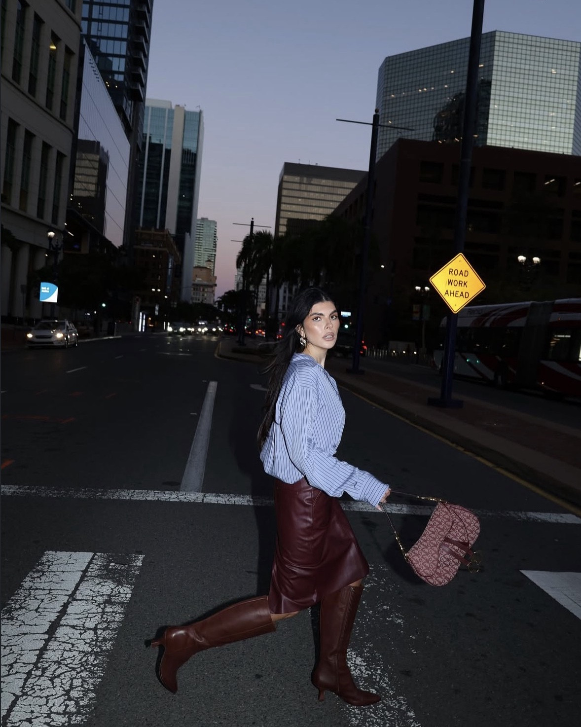 If you see a girl strutting around downtown san diego in a fully styled look, it's probably me.

Business casual style, faux leather skirt, fall boots, heeled boots, stripe button down skirt, Dior saddle bag

#LTKgrwm #LTKootd #LTKSeasonal